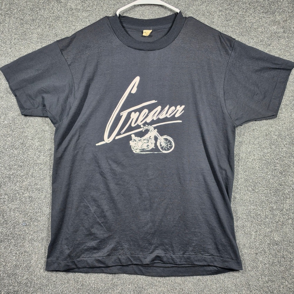 VTG Screen Stars Shirt Mens Extra Large Greaser Motorcycle Single Stitch USA